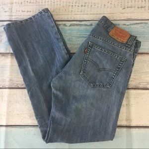 Levis- 505 Straight Jeans Boys Size 16 Light Wash